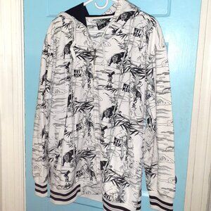 👤 Avirex BLACK & WHITE ANIMAL PRINT JACKET ( SZ: L )- $25